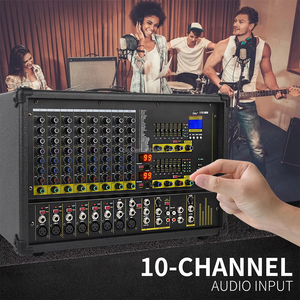 CLAVAX CLMC-XZ10 Professional 10 Channel Powered Audio <strong>Mixer</strong> Music Mixing Console With Amplifier Bluetooth USB 99*<strong>2</strong> Effects - Product Image 2