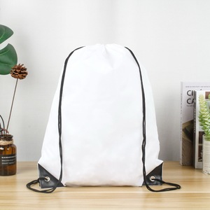 Customized 210D Polyester Drawstring Backpack Waterproof Foldable Sports Rucksack <strong>with</strong> Zipper &amp; Cartoon Pattern Draw <strong>String</strong> Bags - Product Image 4