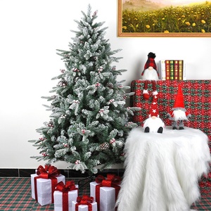 モダンな1.8m環境にやさしいクリスマスツリーパインコーンとレッドフルーツホームショッピングモール群がる雪 - Product Image 4