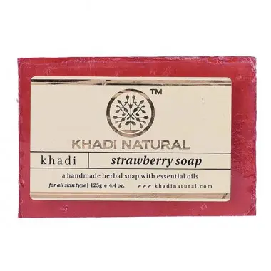 Khadi 천연 허브 딸기 비누 125 gm khadi 비누 허브 비누 수제