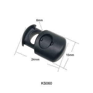 Different Sizes Designs Black <strong>Color</strong> Cord <strong>Elastic</strong> <strong>String</strong> Lock Plastic Spring Toggle Fastener - Product Image 4