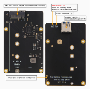 Raspberry Pi 4 M. 2 nvme SSD scheda di espansione di Storage ultrasottile NAS scheda di espansione supporto per Hard Disk Boot PCIe scheda adattatore X872