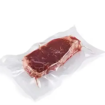 Sigillatura a caldo impermeabile con salsiccia di carne in rilievo cibo trasparente sottovuoto con cerniera per imballaggio in plastica sacchetto di carta