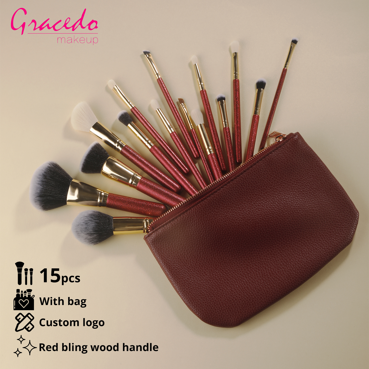 Red/Gold color 15pcs