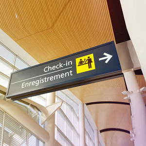 Printable LED Directional Signage for Airports with Wayfinding Design for Passenger and Airplane Guidance - Product Image 1