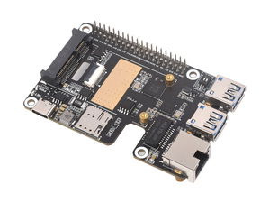 Waveshare PCIe a MiniPCIe/Gigabit Ethernet/USB 3,2 Gen1 HAT, compatible con interfaz MiniPCIe Módulo 4G, Raspberry Pi 5 HAT - Product Image 3