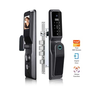 Tuya WIFI App yüksek güvenlik tam otomatik akıllı kilit biyometrik parmak izi otomatik akıllı kapı kilidi telefon temel bulut - Product Image 1