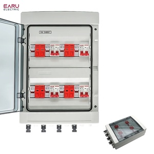 500V <strong>4</strong> <strong>Input</strong> <strong>4</strong> <strong>Output</strong> Solar Photovoltaic PV <strong>Combiner</strong> Box Protection DC Fuse MCB SPD Waterproof Box IP65 With Lightning