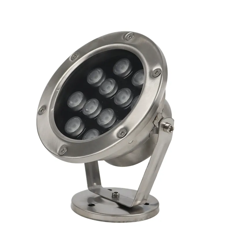 Wholesale Adjustable 12W Stainless Steel Pool Lights Automatic RGB LED Underwater IP68 LED Underwater Light For Pool Garden
