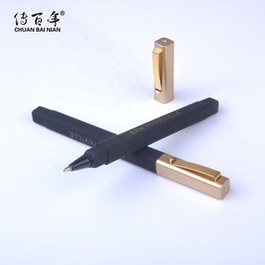 新设计个性化柔软触感橡胶方形圆珠笔，带印花标志 - Product Image 6