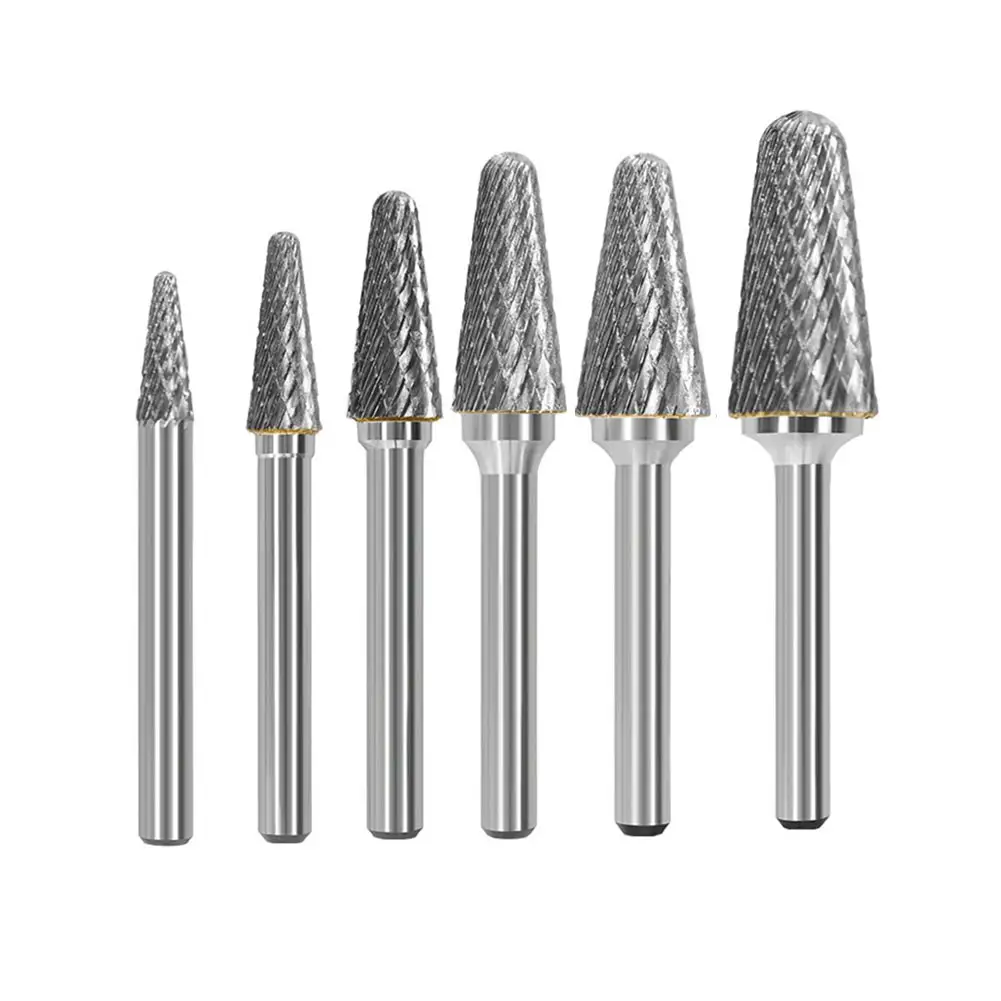 6mm Shank Double-Cut Tungsten Carbide Drill Bits Rotary Burrs Metal Diamond Grinding Woodworking Milling Cutters For Drillin
