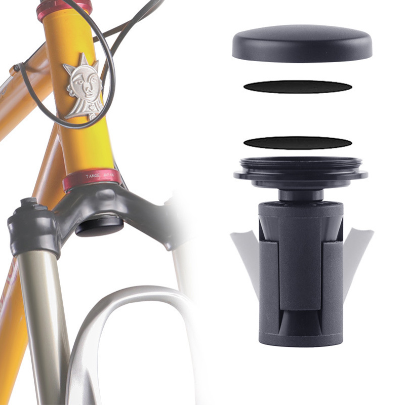 Black Bicycle front fork tube without air tag