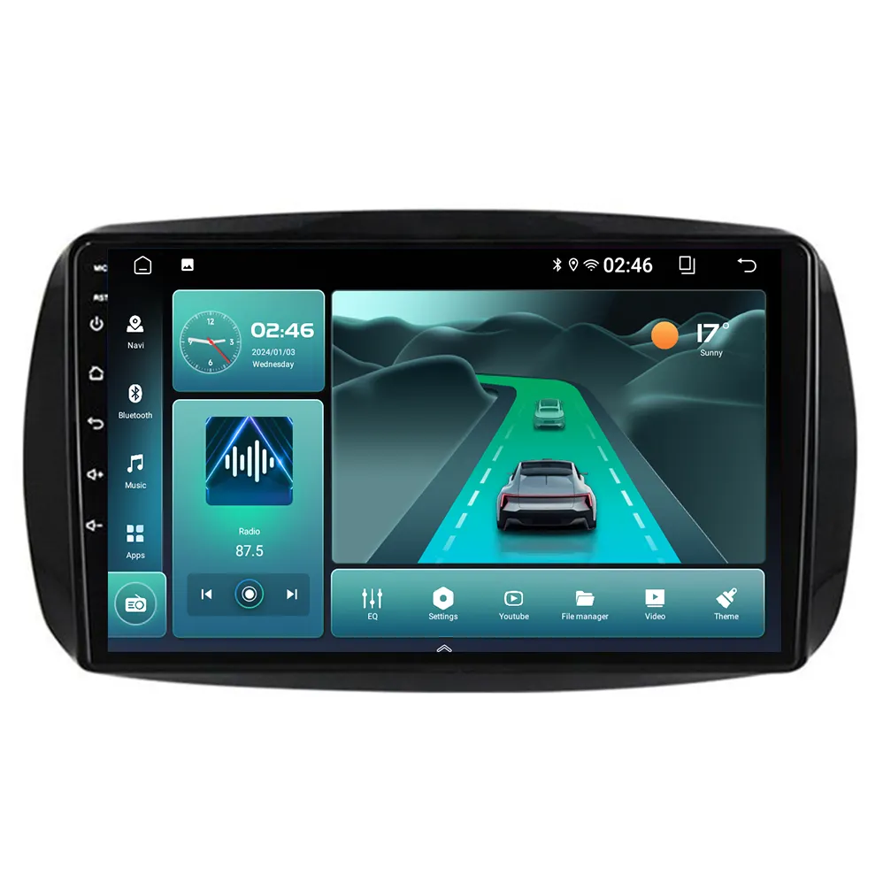 Android-экран 5 г Wi-Fi Carplay автомобильный видеоплеер 5,4 Bluetooth для Mercedes Benz Smart 453 Fortwo 2014-2020 GPS-навигация