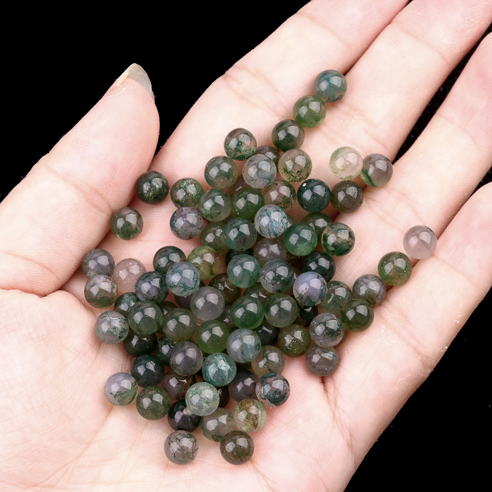6mm water grass agate (no hole single)