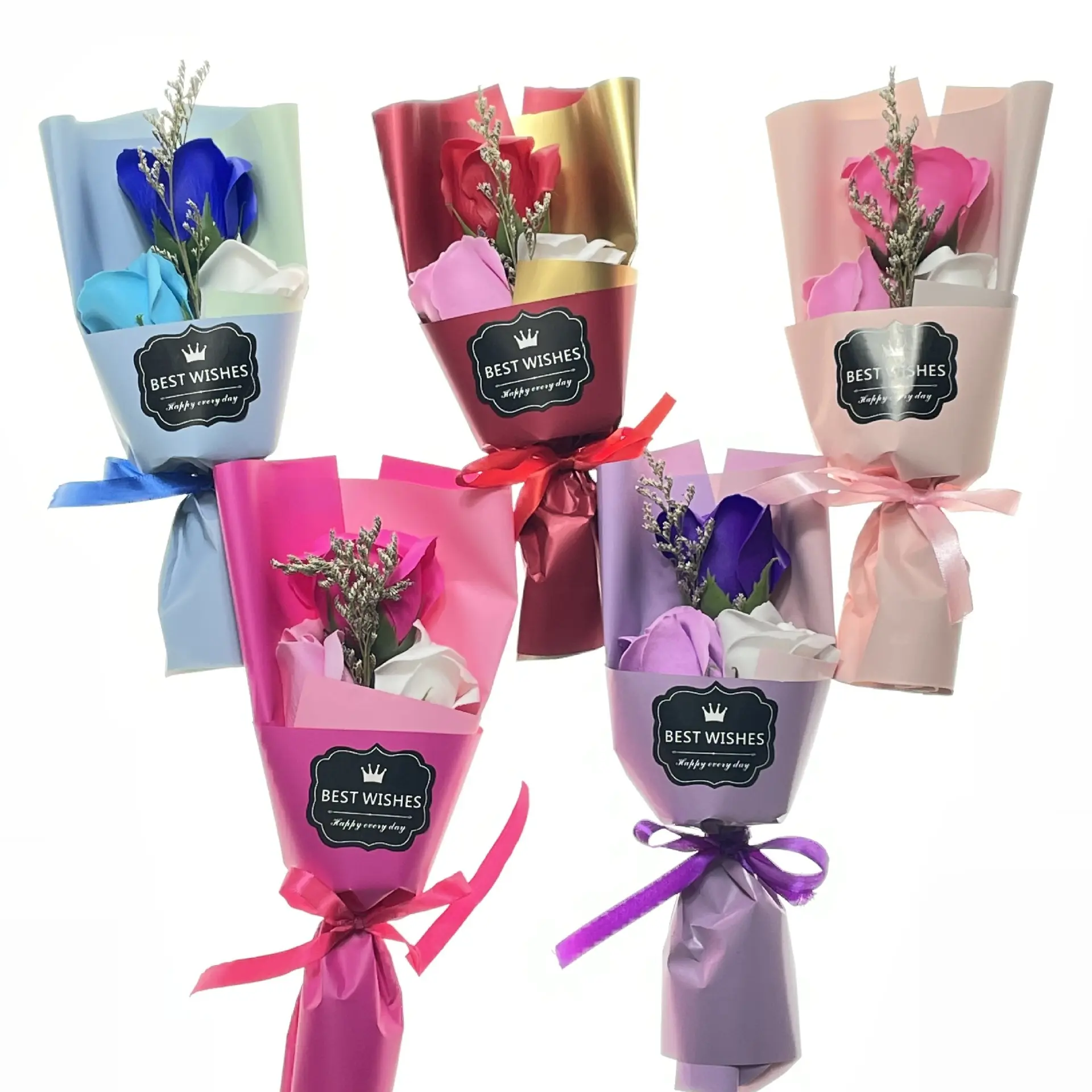 2024 di simulazione di sapone regalo di Rose Bouquet di fiori festa della mamma/anniversario/compleanno/regali di San Valentino per la fidanzata