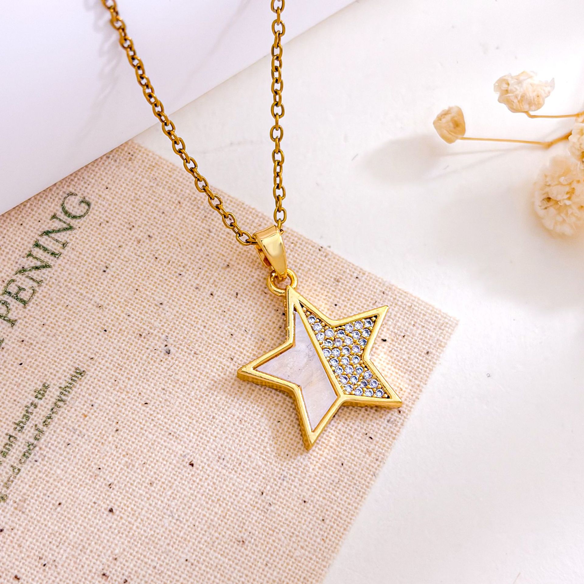 Gold-Five-Point Star Pendant