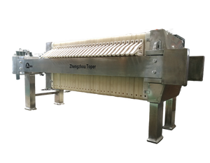 Palmöl filter presse Maschinen programm gesteuerte Quetsch filter presse mit Stoff wasch system und Tropfs chale - Product Image 1