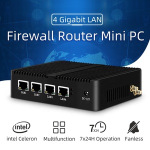 HelorPC Firewall Fanless Mini PC Intel Ce-leron Procesador N2830 DDR3 RAM mSATA SDD 4 Gigabit Ethernet WiFi Pfsense VPN Router - Product Image 2