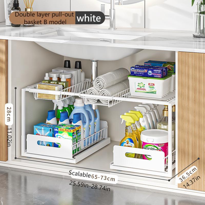 White & Double Removable Baskets