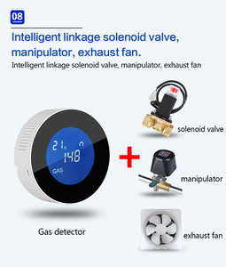 Sensor inteligente de alarma de gas natural Tuya Wifi con función de temperatura, Detector de fugas de gas combustible, pantalla LCD, aplicación Smart Life - Product Image 6