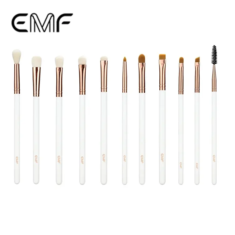 EMF di alta qualità singolo sopracciglio pennello Eyeliner oro rosa bianco manico personalizzabile professionale pennelli per il trucco di bellezza