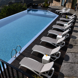 جديد في الهواء الطلق شاطئ السباحة بركة ، 4 التروس قابل للتعديل كرسي في الهواء الطلق استجوابي الشاطئ مجموعة - Product Image 3