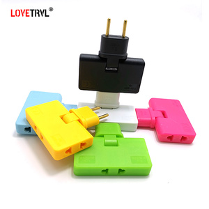 Adaptador de viaje de salida inalámbrica mini delgado de la UE, enchufe giratorio de uno a tres, conversión multifuncional portátil de EE. UU. JP A LA UE - Product Image 5