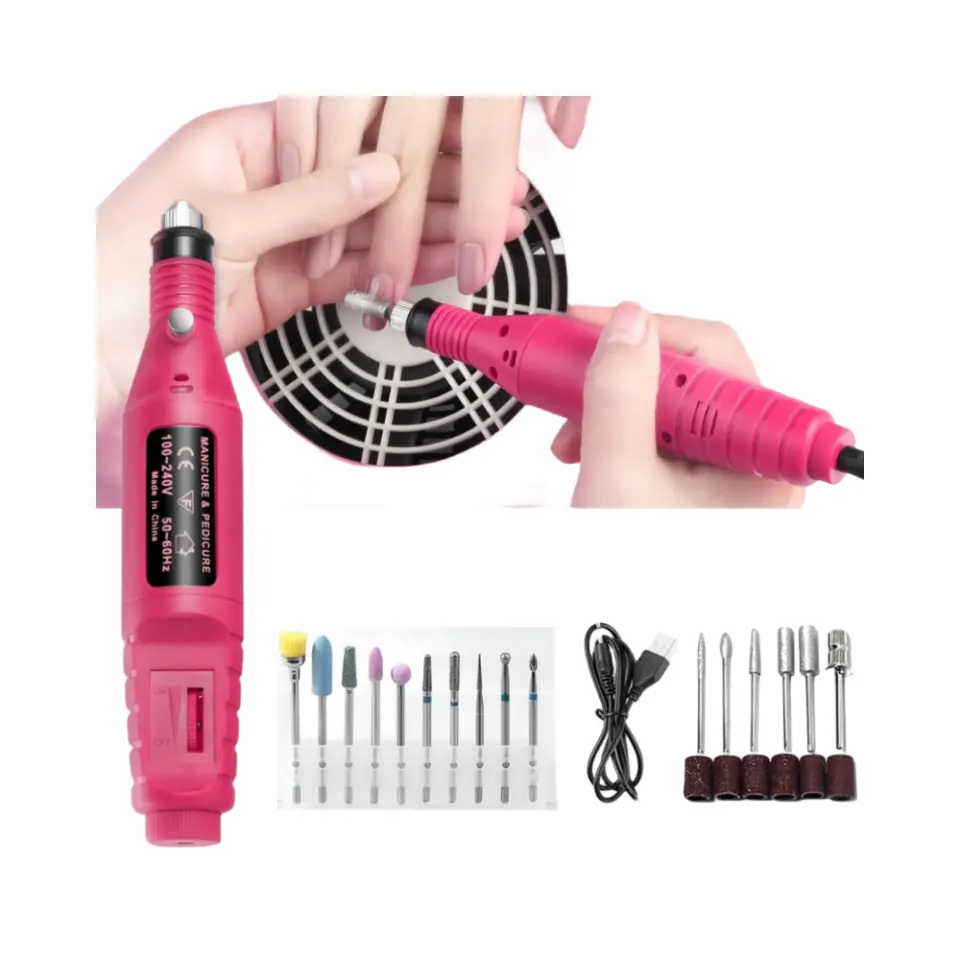 Trapano elettrico per unghie Set di attrezzature per la macinazione del Pedicure per Manicure professionale strumento di lucidatura delle unghie forte