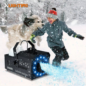Xlighting雪花机1500W，带发光二极管RGB灯DMX遥控雪地机铝，用于舞台和婚礼