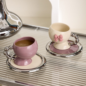200ML lüks seramik kahve fincanı öğleden sonra çay kahve kupa su Cappuccino fincan tabağı ile - Product Image 3