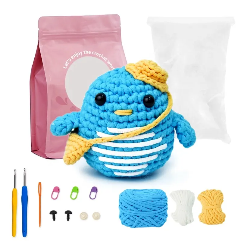 Kit De Yarn Craft cucito giocattoli fai da te tutto In uno uncinetto modello per maglieria Set De Ganchillos Para Tejer Kit animale fai da te per principianti