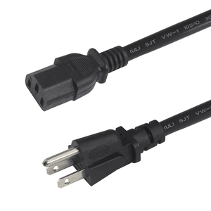 3-Prong güç kablosu 3 Feet siyah NEMA 5-15P IEC 60320 C13 16AWG 13A çoğu adet monitör tarayıcıları ile çalışır - Product Image 2