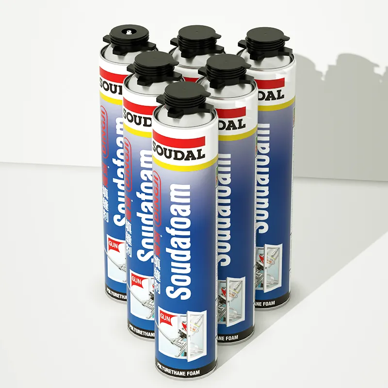 Espuma de expansão SOUDAL 750ML Espuma de spray de poliuretano PU Espuma de fixação de poliuretano líquido