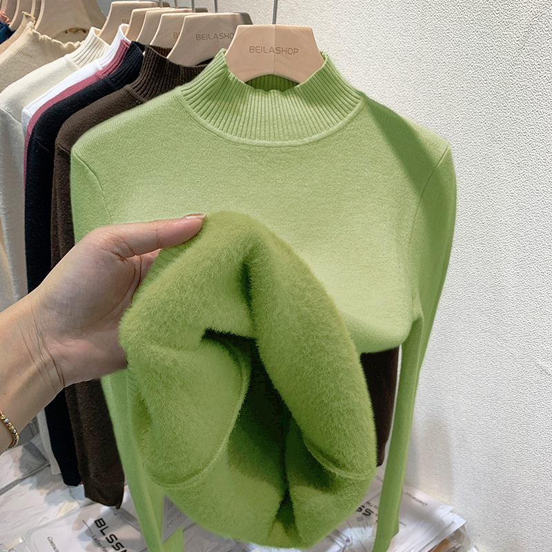 Polaire intégrée à col vert-moyen