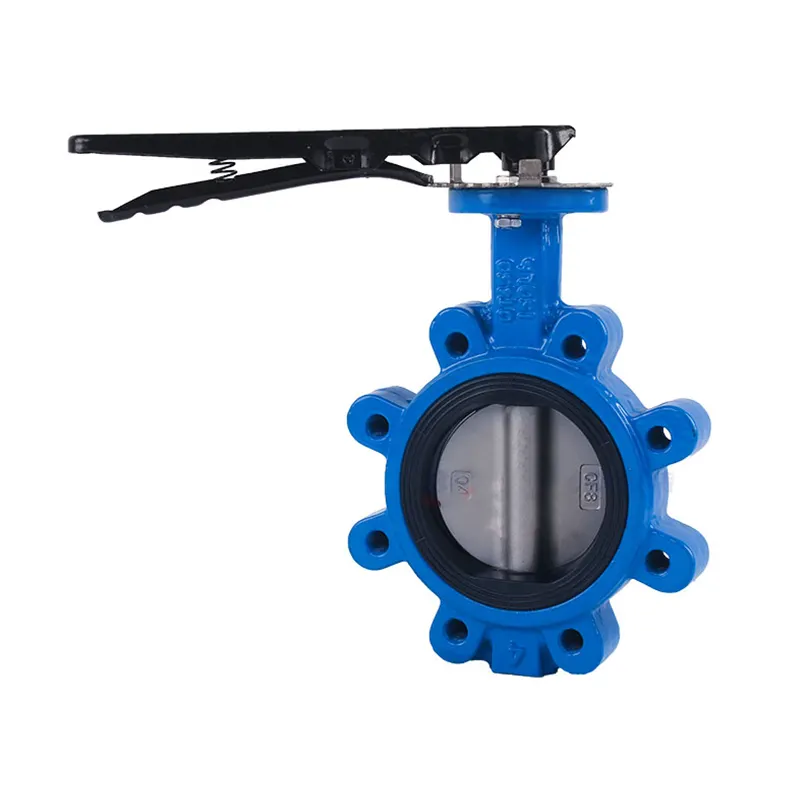 Stainless steel 4in/6in/8in 304 Disc Hand turbine Epdm/Ptfe Seat Stainless Steel Wafer Handle Ductile Iron Butterfly Valve