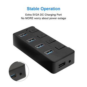高速5Gbps 4合1 USB 3.0台式USB分路器4端口USB集线器，有库存!