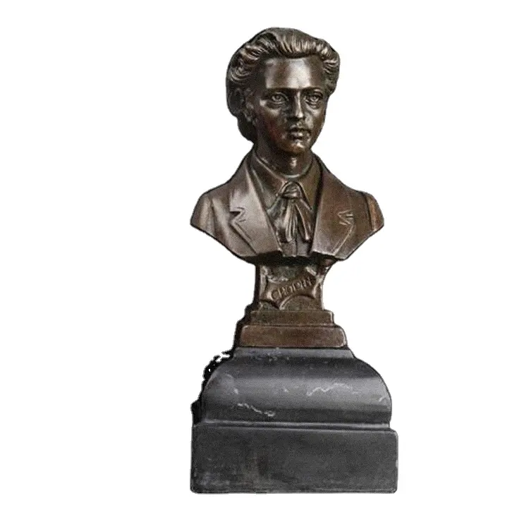 Artshom DS-302 100% figura de bronze de fundição, estátua de busco, cabeça famosa estátua com base de mármore para decoração de casa