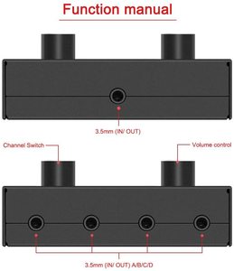 <strong>4</strong> Way Bi-Directional Audio Switcher 3.5 Stereo HiFi Audio Switcher <strong>Splitter</strong> Two-way <strong>Switch</strong> <strong>4</strong> in <strong>1</strong> Out for CD Player Speaker