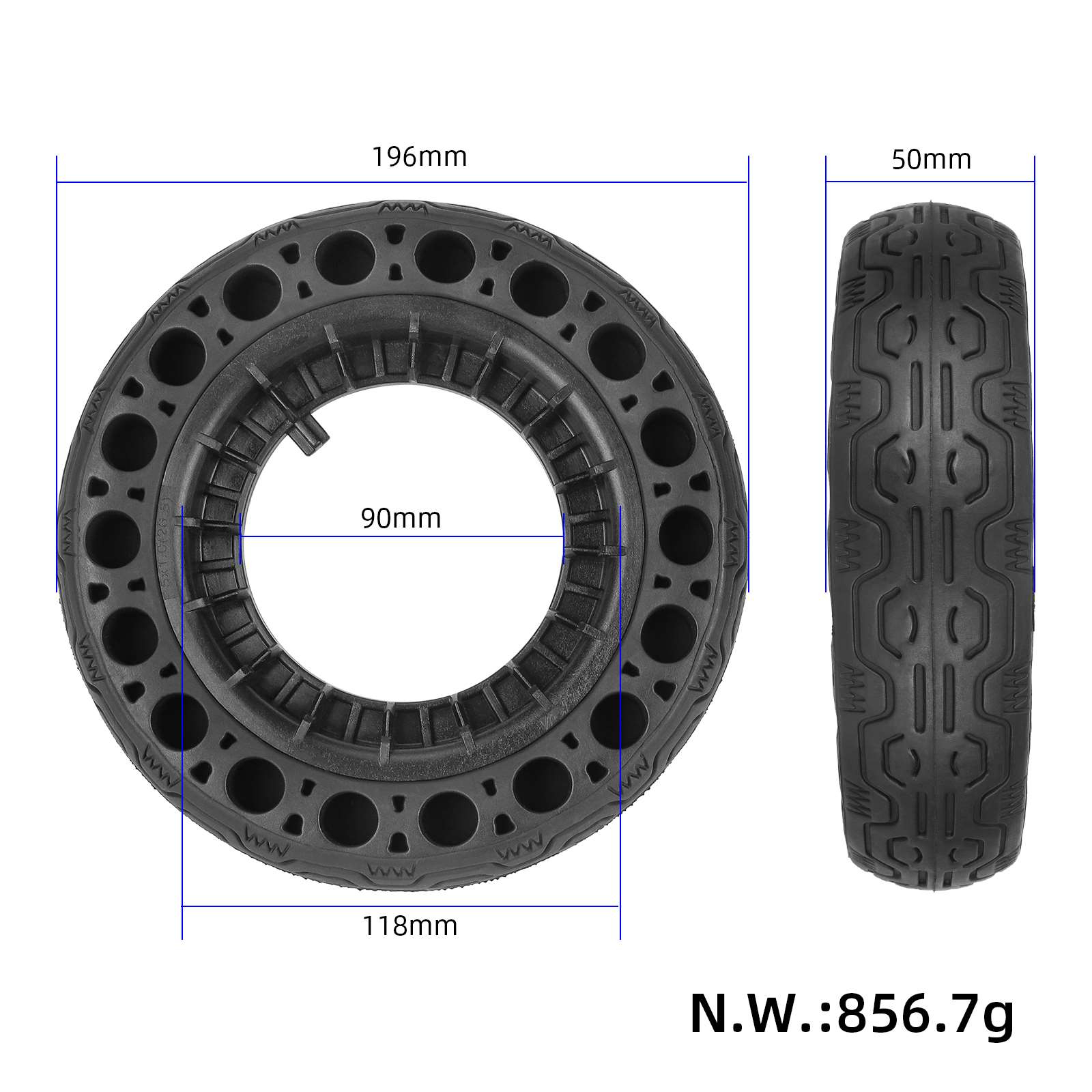 200*50 Hollow Tyre for Brush Motor