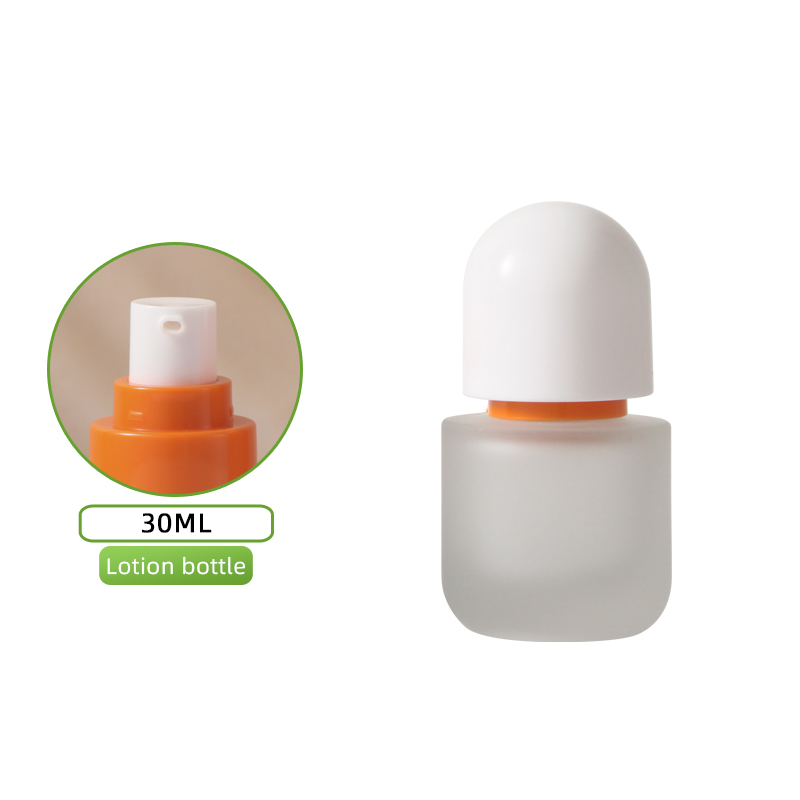 30ml frosted bottle-orange lotion head+yunshang white cover