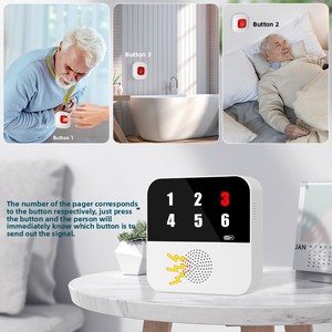 WiFi Tuya APP Ancianos Paciente Alarma Sos Sistema de botón de llamada Botón de pánico de emergencia Pulsera Reloj Cuidador Buscapersonas Sistema de alarma - Product Image 3
