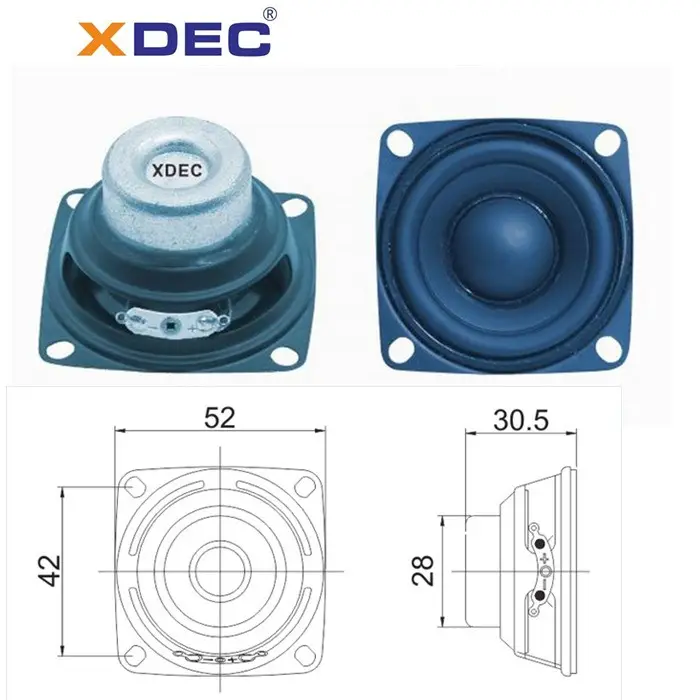 Best sound qualität neodym vollständige palette 52 mm lautsprecher 4 ohm 5 watt