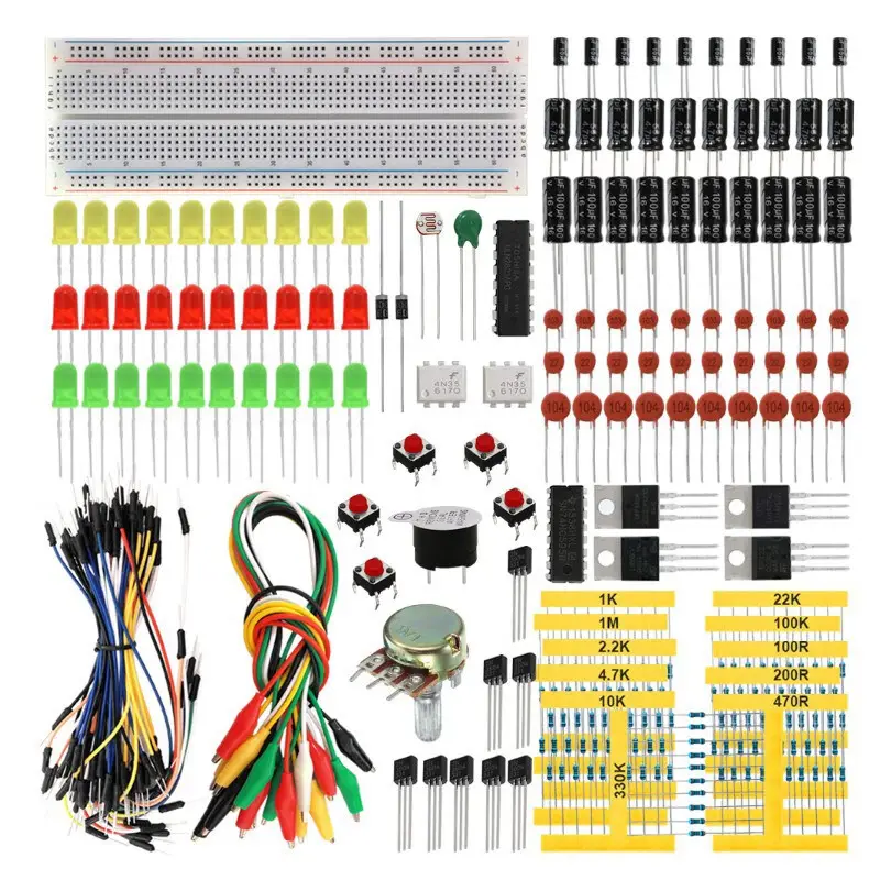 Nhà Máy Giá Breadboard DIY số lượng lớn thiết bị điện tử Thành phần Bộ dụng cụ linh kiện điện tử cơ bản bắt đầu Kit