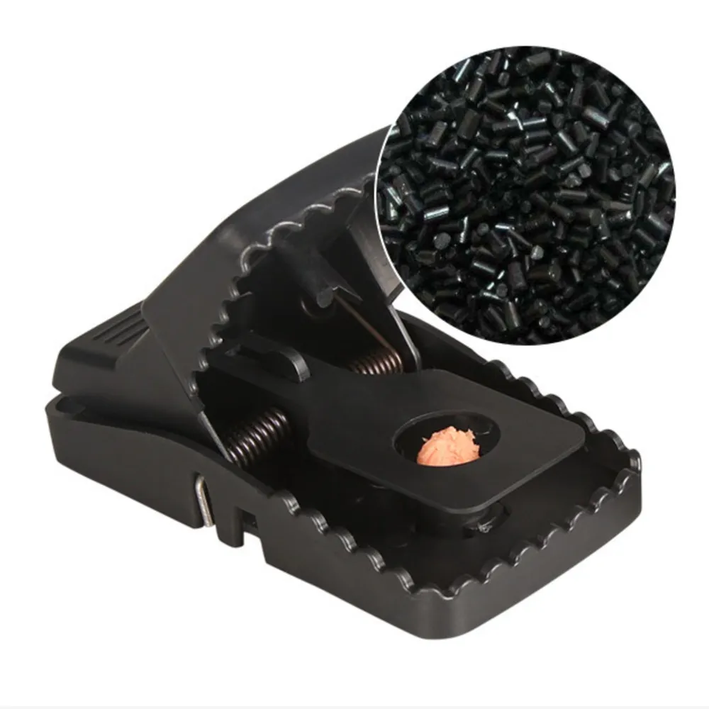 Piège à rats portable et réutilisable, piège à ressort, hamacs en plastique noir pour souris