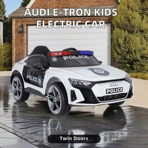 רכבת דוושה חשמלית E-TRON-על ילדים מכונית יוניסקס לילדים מגיל 7 + עיצוב המשטרה מורשה עשה פלסטיק עמיד