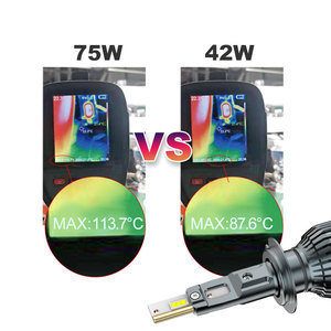 Fabrika araba 75w led ışık far x17 LED h13 9004 9007 h4 canbus araba led ampul 12000 lm 12V led far H4 yüksek düşük işın - Product Image 4