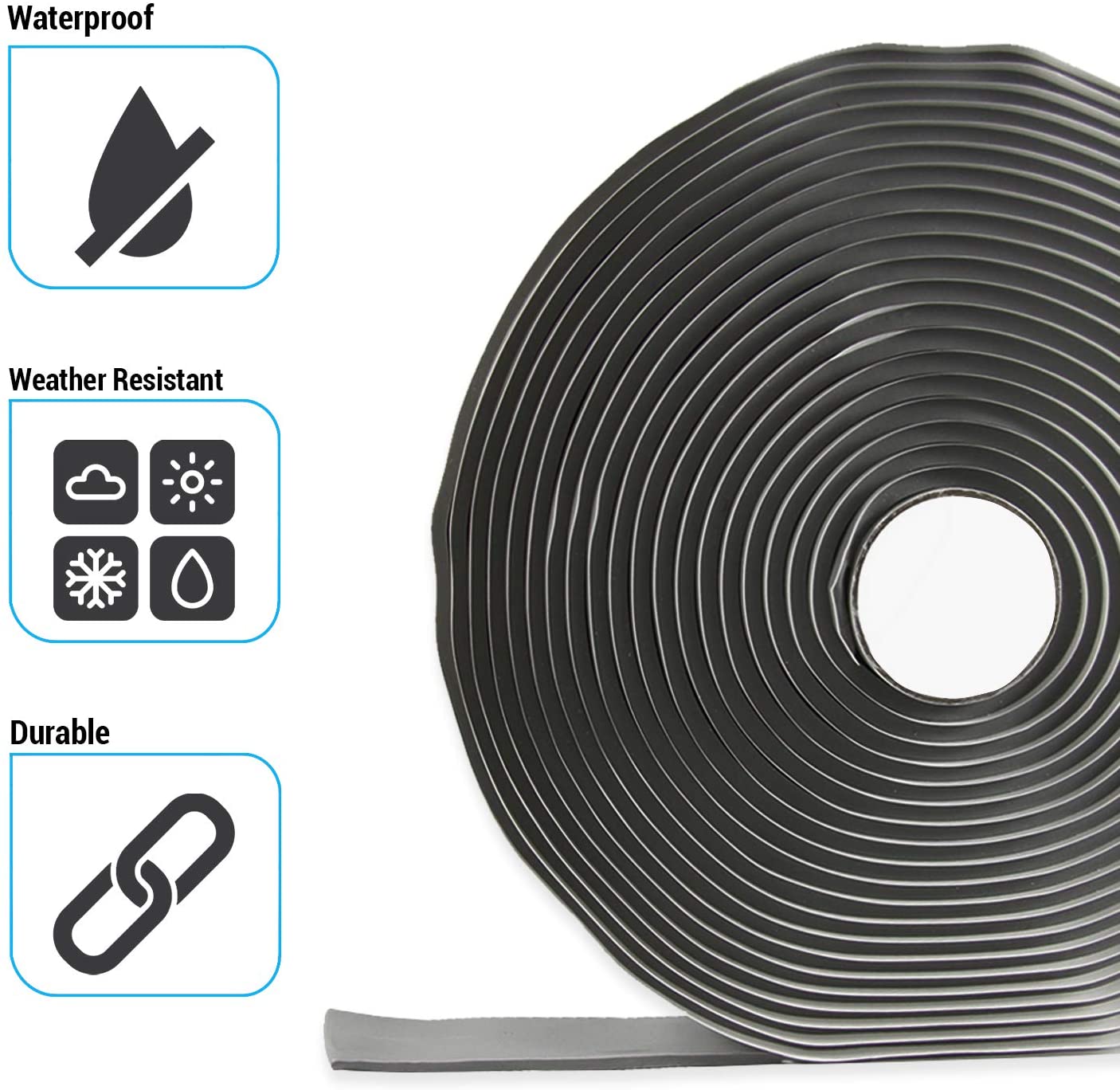 Heavy Duty and Leak Proof Butyl Sealant Tape For RV Repair, Window, Boat Sealing, Glass and EDPM Rubber Roof Patching