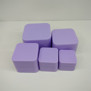 5g 10g 20g 30g 50g hình vuông kem Jar <span class=keywords><strong>clastic</strong></span> PP mỹ phẩm container tím mờ PP hộp kem - Product Image 1