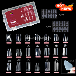 Üst Form çift sistem sahte tırnak uzatma büyük başparmak boyutu ayak tırnak uzatma İpuçları 12 şekil - Product Image 1