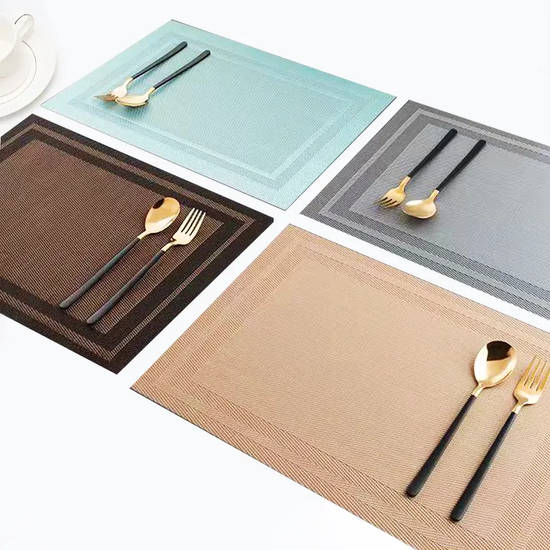 STARUNK Modern Lavável PVC Mesa De Jantar Mats Placemats Tecidos Sustentáveis Resistentes Ao Calor para Mesa De Cozinha